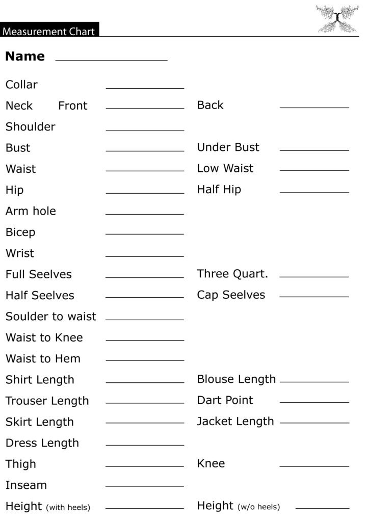 Measurment Chart